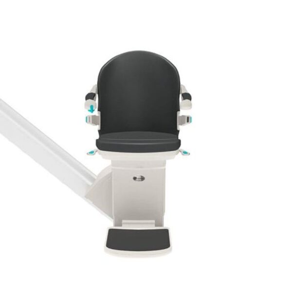 Modern stairlift chair for accessibility on white background