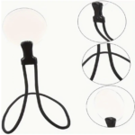 Black eyelash curler with two transparent pad replacements