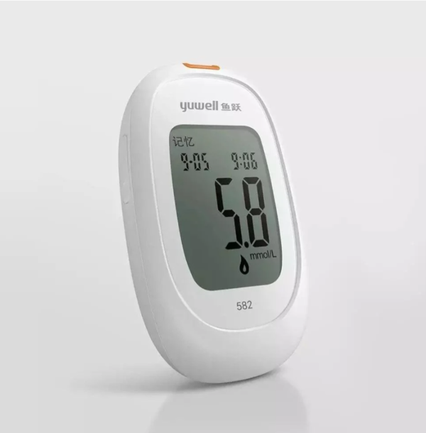 Yuwell digital blood glucose monitoring device display