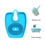 Baby shampoo cup and scalp massage brush set