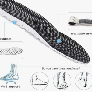 Breathable insole with arch support design features